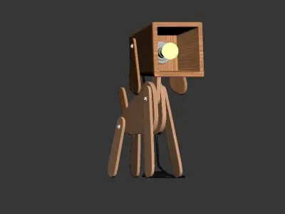 Decorative dog lamp 3D model
