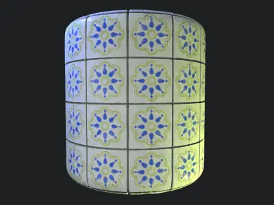 Stylized Portuguese Tiles Material 03 Texture