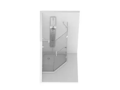 Vigo Piedmont With Left Drain Base Shower 3D model