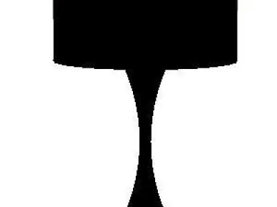 Black lacquer Paloma table lamp h69 cm Low-poly 3D model