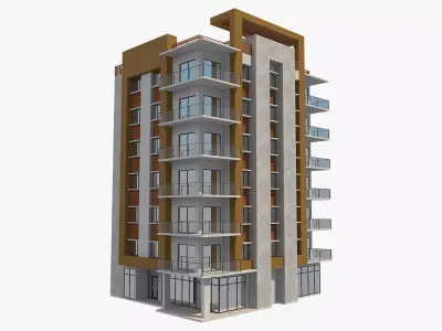 Apartment Building 5 3D model