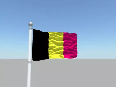 Belgium Flag 3D model