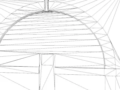 Bridge concrete Low-poly 3D model