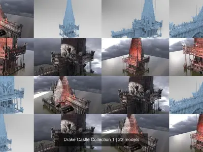 Drake Castle Collection 1 3D Model Pack