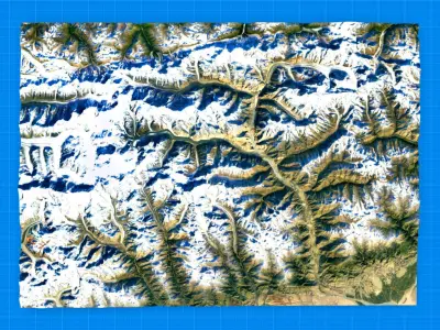 Mountain landscape 3D model 14