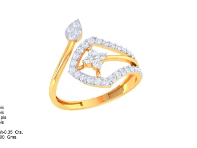 Delicate Ring - 51 3D print model