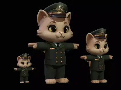 Cat6Pack3 Low-poly 3D model