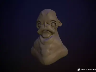 3D Alien Sculpt 3D print model