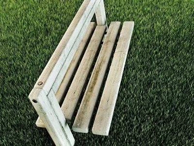 Concrete bench 3D model