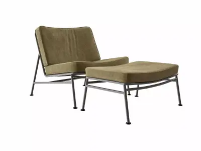 Backpack 2 Armchair and Footstool 3D model