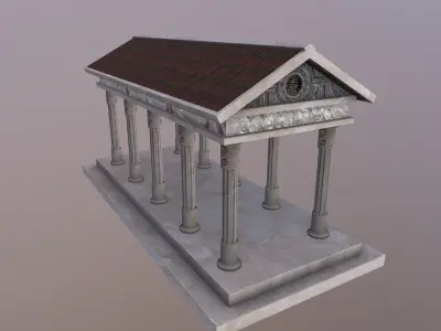  Roman Building Low-poly 3D model