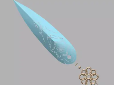 Kpop Demon Hunters Zoey weapon shin kal 3D print model