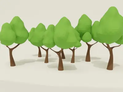 tree cartoon 3D model