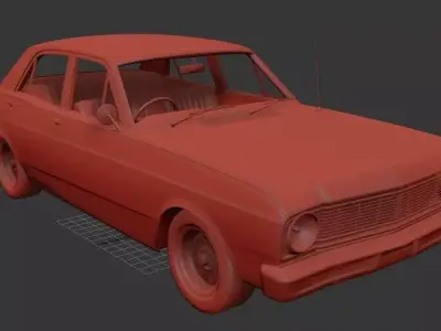 F Falcon AU Mk2 XT sedan 1968 3D print model