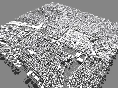 Cityscape Wiesbaden Germany 3D model