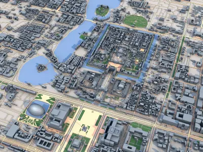 Beijing City China 3D model