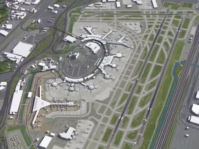 Newark - Liberty International Airport - EWR Low-poly 3D model
