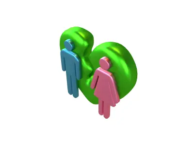 Divorce Symbol v1 014 Low-poly 3D model