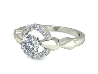 Women Wedding Engagement Ring 3D print model 25