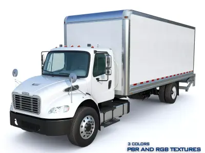 2020 Freightliner M2 106 Box truck Low-poly 3D model