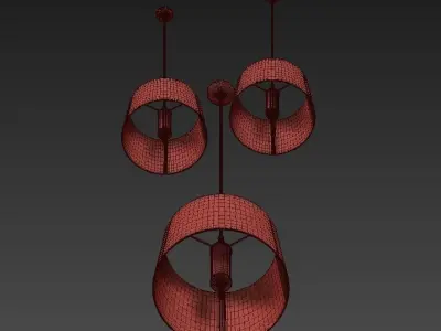 lindvall three lamps hanging 3D model