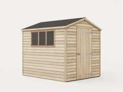 Shiplap Garden Shed Low-poly 3D model