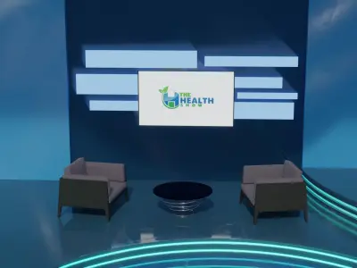 Virtual TV News Talk Show Studio 3D model