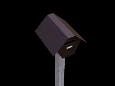 Old Metal Mailbox 3D model