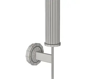 bulrush wall sconce with clear glass tube 3D model