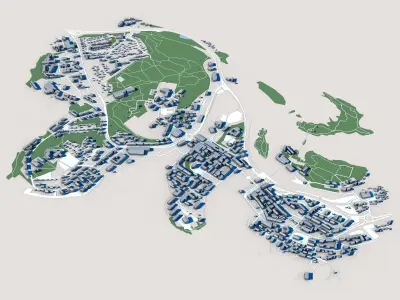 Savonlinna Town Finland 3D model