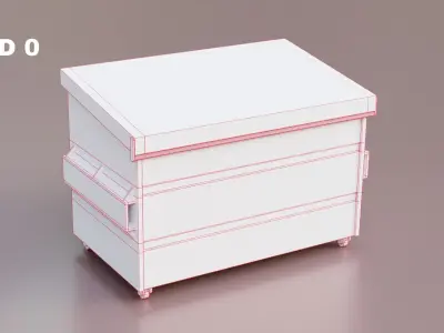 Dumpster Lowpoly Highly Detailed Texture Low-poly 3D model