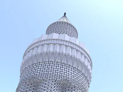 Historical Antalya Yivli Minare Architectural 3D Model STL 3D print model
