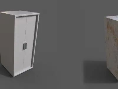 Set 2 Modern Furniture 3D Model Low-poly 3D model