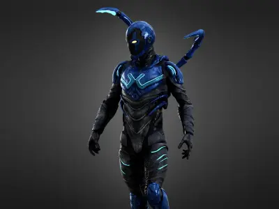 Blue Beetle Low-poly 3D model