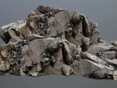 Mountain Low-poly 3D model 6