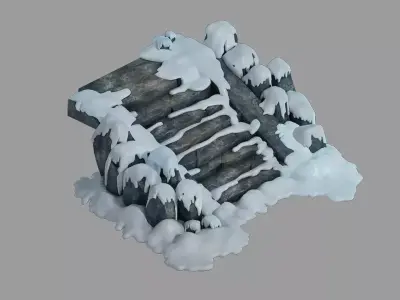 Kunlun Snow Mountain - Stone Ladder 69 3D model