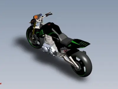 Street bike 3D model