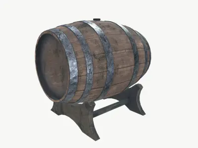 Barrel Low-poly 3D model