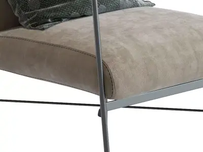 Derry Genuine Leather Armchair 3D model