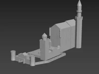 Castle Low-poly 3D model
