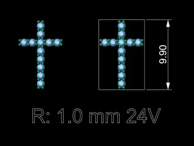 Cross stud 3D print model