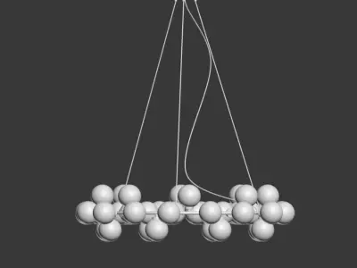 Chandelier Inflora 45 plafonds  3D model