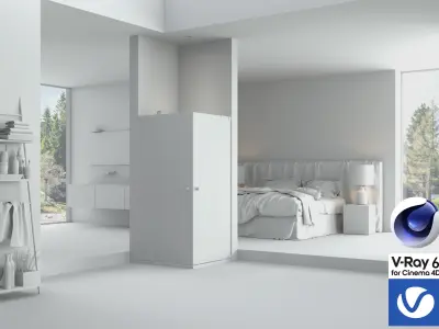 Bathroom - Vray6 - C4D 3D model