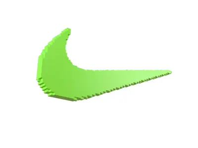 Voxel Style Nike Logo 04 Free low-poly 3D model