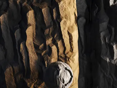 H123 Rock Cliff - PBR - 4K - Seamless - SBSAR Texture