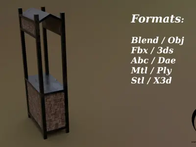 Trade stand 17 R Low-poly 3D model