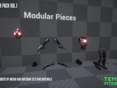 Mecha Mixer Pack Vol 1 Low-poly 3D model