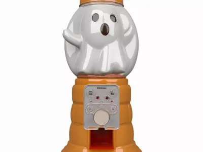 3D Intricately Detailed Halloween Ghost Candy 3D model