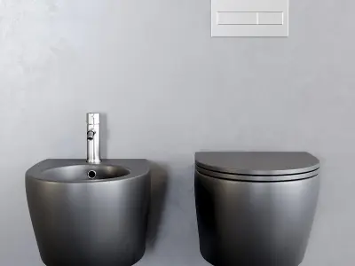 Esedra by SDR Ceramiche Bull Wall-Hung WC Low-poly 3D model