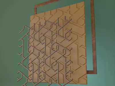 Demerdash Mosque geometric pattern door panel 3D print model